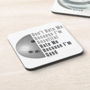Im Beautiful Im Good Bowling Grey Coaster