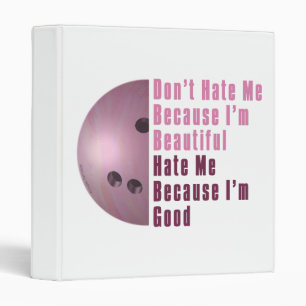Im Beautiful Im Good Bowling Pink Binder