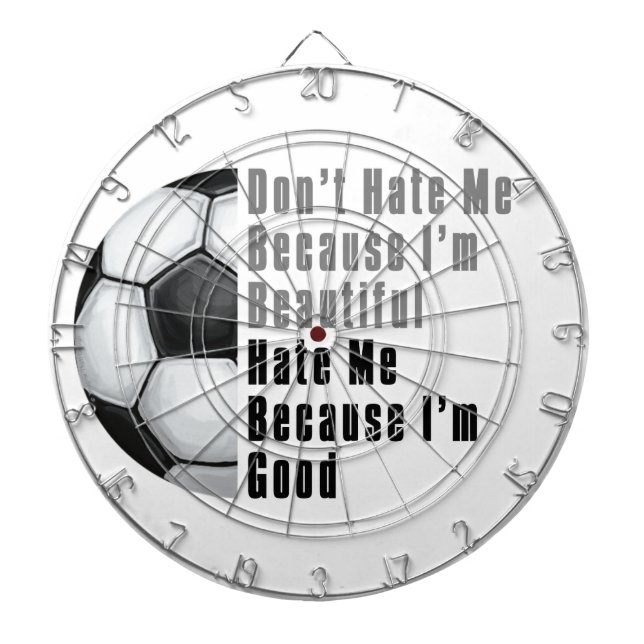 Im Beautiful Im Good Soccer Ball Dartboard (Front)