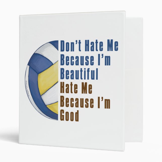 Im Beautiful Im Good Volleyball Binder (Front/Inside)
