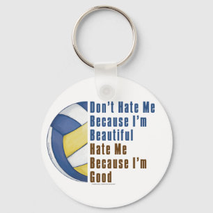 Im Beautiful Im Good Volleyball Keychain