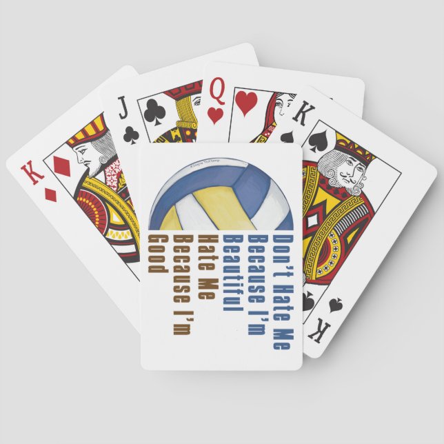 Im Beautiful Im Good Volleyball Playing Cards (Back)