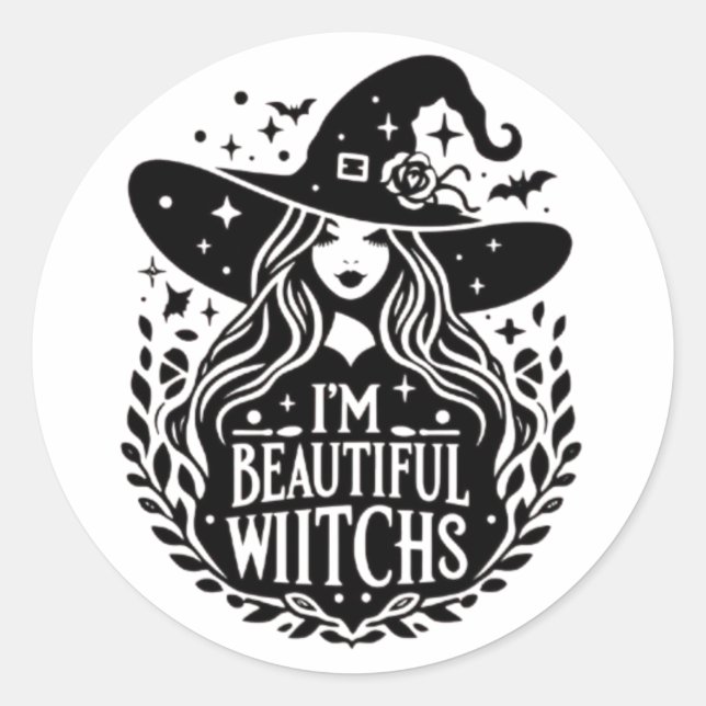 I'm Beautiful witch Stickers  (Front)