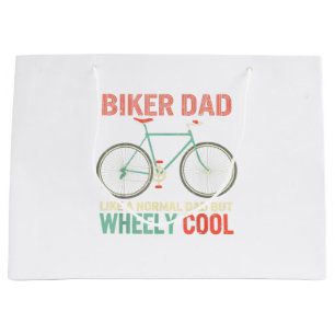 I'm Biker Dad Fathers Day Wheely Cooler bicycle Bi Large Gift Bag