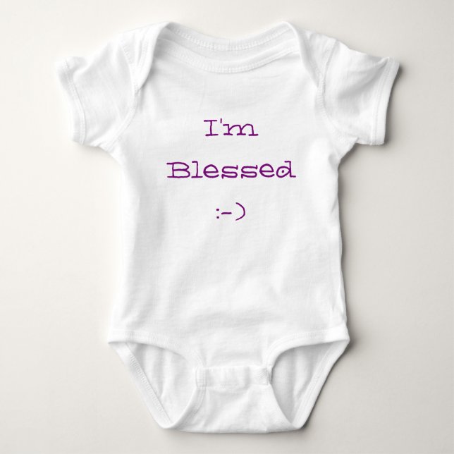I'm Blessed :-) quote, Infant Creeper (Front)