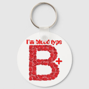 I'm blood type B positive Keychain