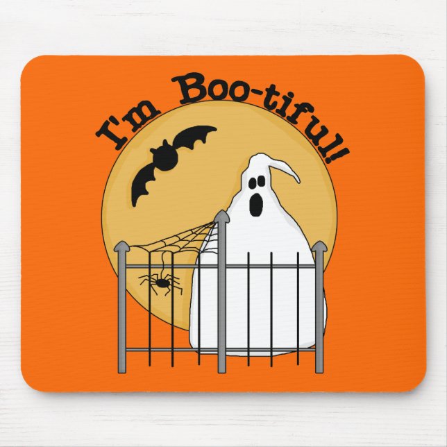 I'm Boo-tiful Halloween T-shirts and Gifts Mouse Pad (Front)
