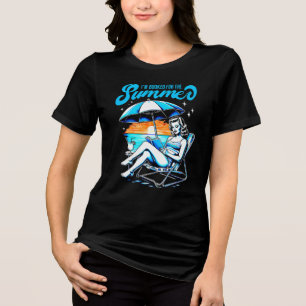 I'm Booked for the Summer Retro Pin-Up Reading Tri-Blend Shirt