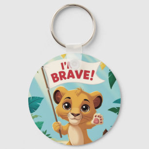 "I'm Brave!" with a Cute Puppy Keychain