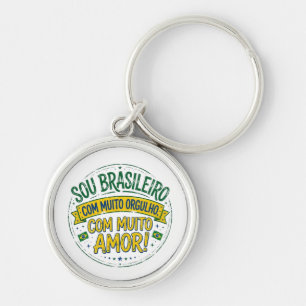 I'm Brazilian With Great Pride Vintage Keychain