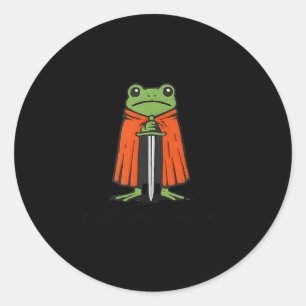I'm Burnt Out M'lord Funny Knight Frog Meme Boys M Classic Round Sticker