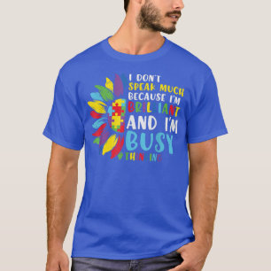 Im Busy Thinking Autism Awareness Sunflower Kids T-Shirt