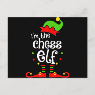 im chess elf xmas family friend christmas gift postcard