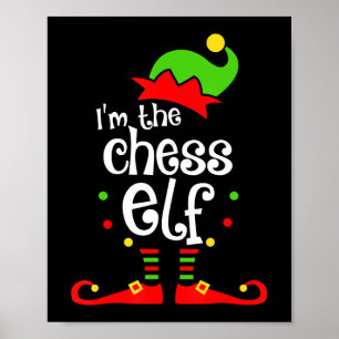 im  chess elf xmas family friend christmas gift poster
