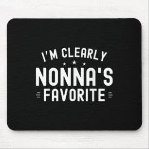 Im Clearly Nonnas Favourite Grandma Grandkids Fami Mouse Pad
