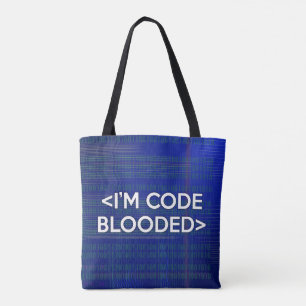 I'M CODE BLOODED TOTE BAG