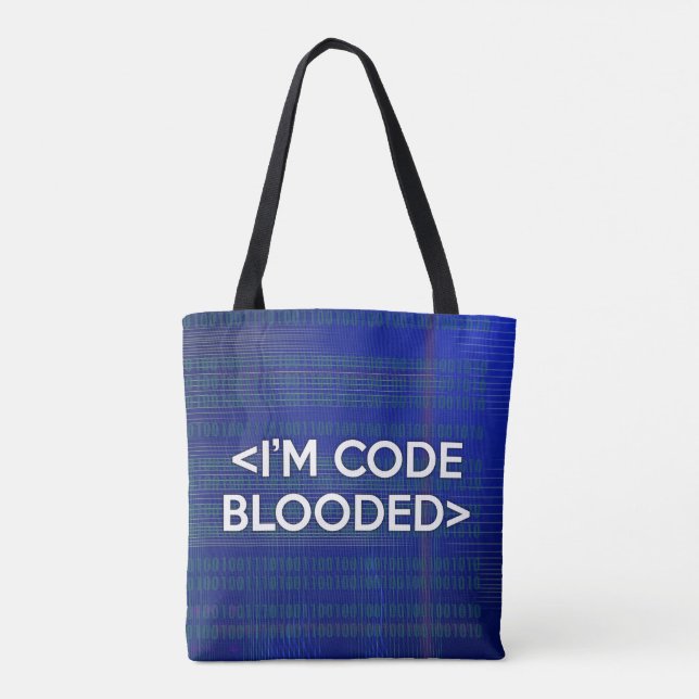 I'M CODE BLOODED TOTE BAG (Back)