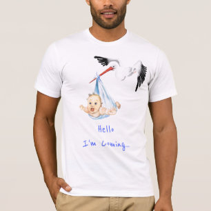 I'm Coming.. Stork Carrying Baby Funny - Add Text T-Shirt