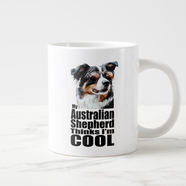 I'm Cool Australian Shepherd Large Coffee Mug (Right)
