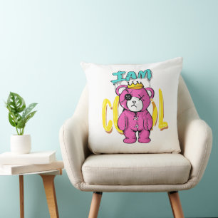 I'm Cool Bear – Too Chill to Handle! Throw Pillow