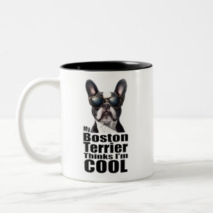 I'm Cool Boston Terrier Two-Tone Coffee Mug