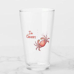 I'm Crabby with Name Crustacean Glass