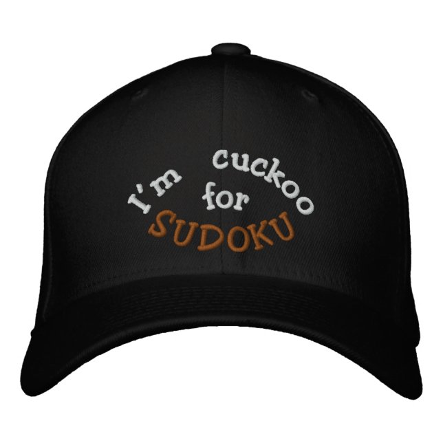 I'm Cuckoo for Sudoku Embroidered Hat (Front)