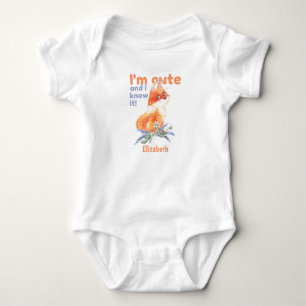 Im Cute and I know It - Baby Fox Bodysuit