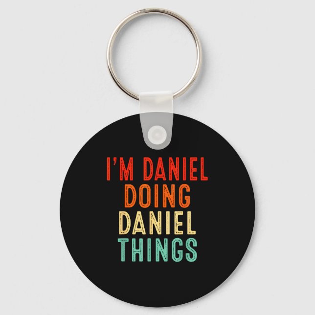 I'm Daniel Doing Daniel Things Funny Christmas Ide Keychain (Front)