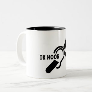 I'm deaf. Dead, hard of hearing. Read Lip  Two-Tone Coffee Mug