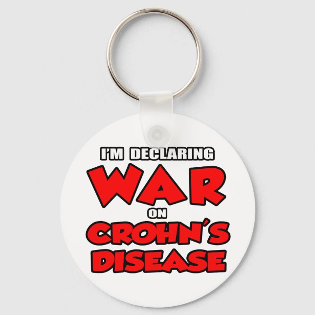 I'm Declaring War on Crohn's Disease Keychain (Front)