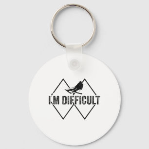 I'm Difficult Funny Ski Snow Skier Skiing Downhill Keychain