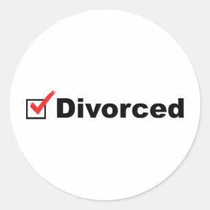 I'm Divorced And Available Classic Round Sticker