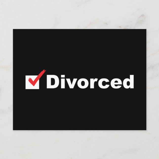 I'm Divorced And Available Postcard (Front)