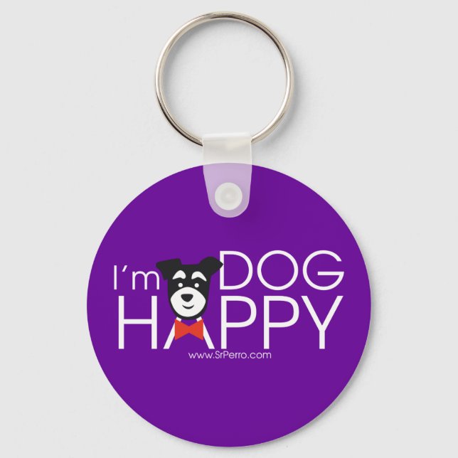 I'm Dog Happy Keychain (Front)