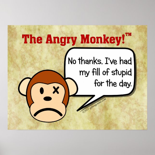 I'm done dealing with stupid people for the day poster (Front)