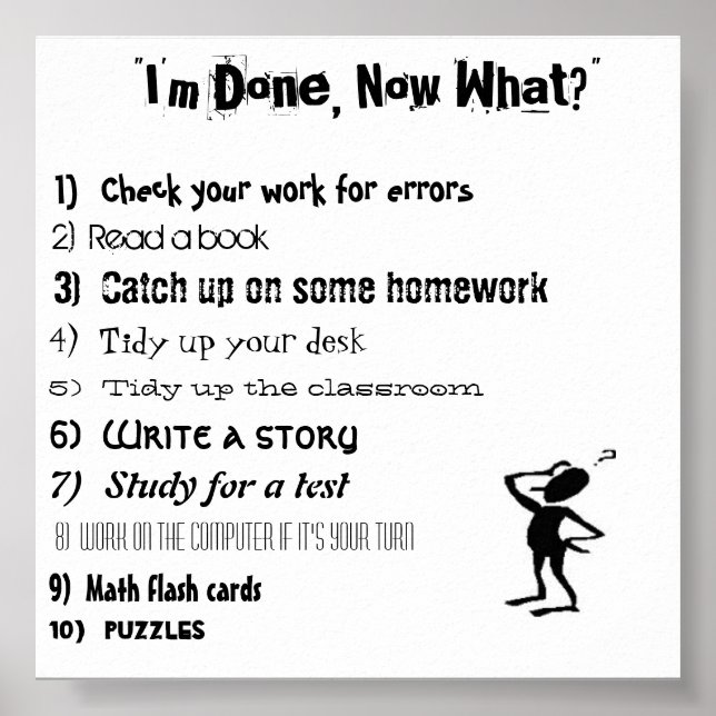 "I'm Done, Now What?" Poster (Front)