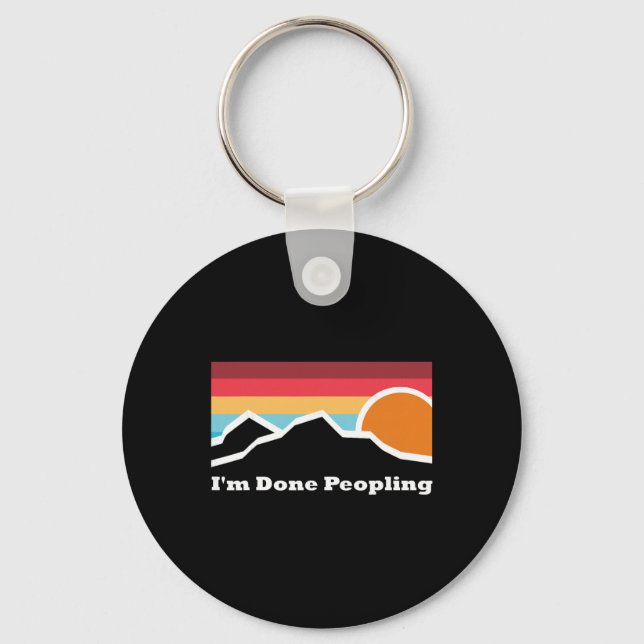I'm Done Peopling Camping Mountain Climbing Advent Keychain (Front)