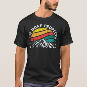 I'm Done Peopling Vintage Sunset Mountain  T-Shirt