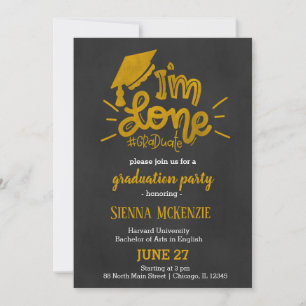 I'm done - Yellow Invitation