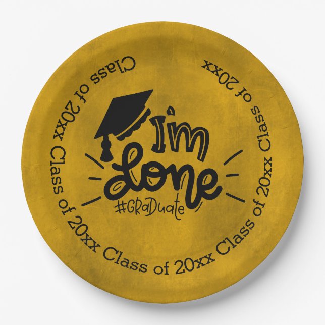 I'm done - Yellow Paper Plate (Front)