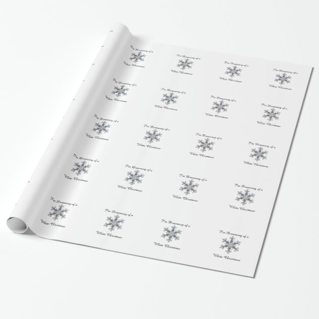 I'm Dreaming of a White Christmas - Snow flake Wrapping Paper (Unrolled)