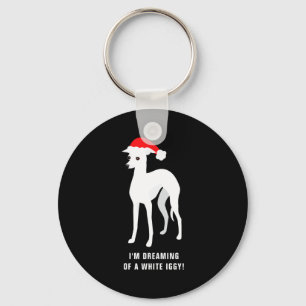 Im Dreaming Of A White Iggy Christmas  Keychain
