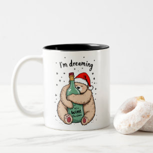 I'm Dreaming of a Wine Christmas  Two-Tone Coffee Mug