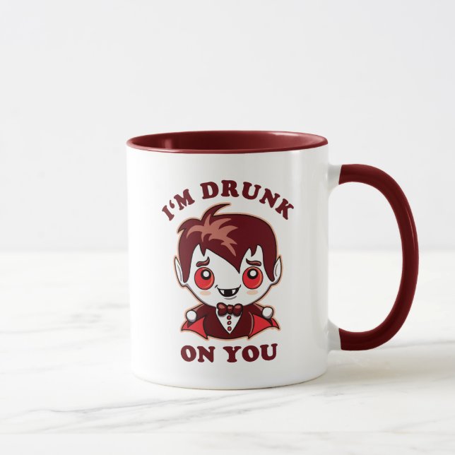 I'm Drunk On You | Cute Vampire Love Declaration Mug (Right)