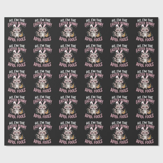 Im Easter Bunny April Fools Wrapping Paper (Flat)