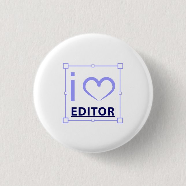 I'm Editor 1 Inch Round Button (Front)