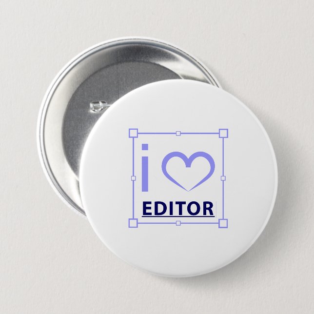 I'm Editor 3 Inch Round Button (Front & Back)