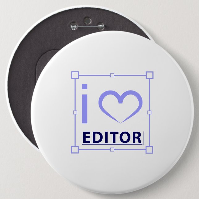 I'm editor 6 inch round button (Front & Back)