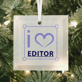 I'm Editor Glass Ornament